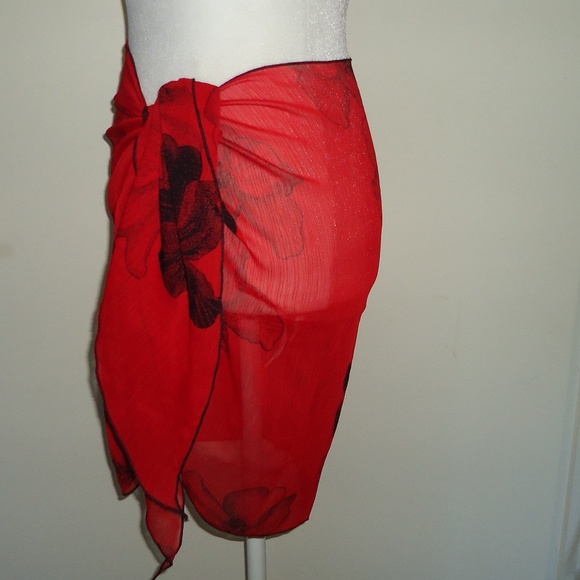 Ja Palapa Mini Sarong Short Gradient Ombre Chiffon Sheer Cover Up Wrap One size - Picture 3 of 7